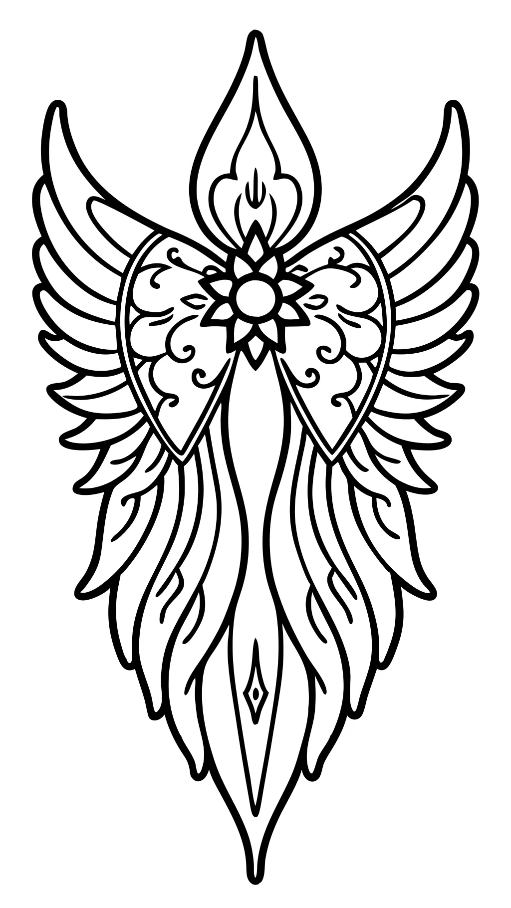 coloring pages of angel wings